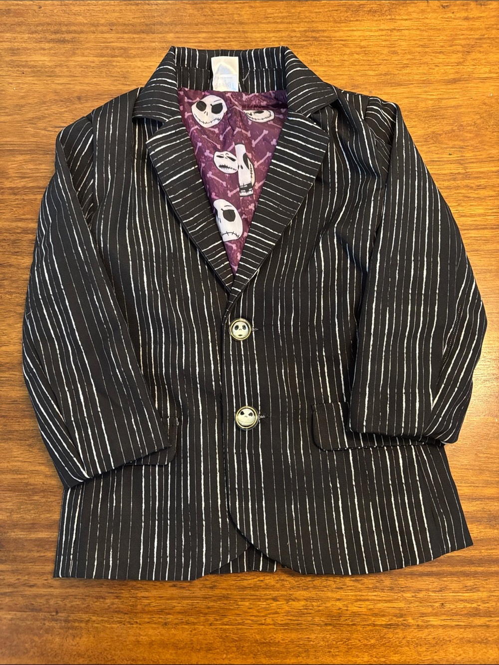 Kids Pinstripe Jack Skellington Nightmare before Xmas Blazer w/purple lining SM